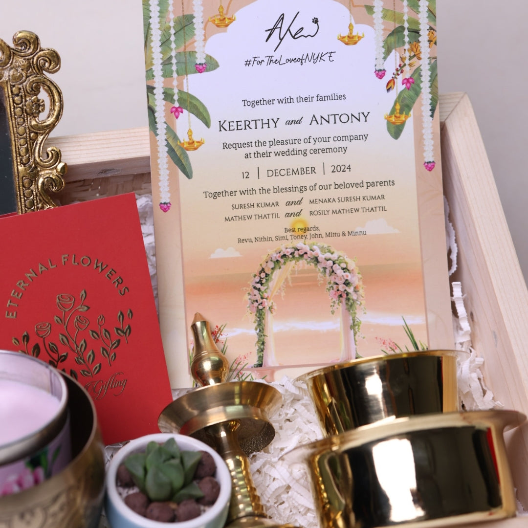 Sacred Moments – Divine Spiritual Gift Hamper | Kerala Gifting | Eternal Flowers
