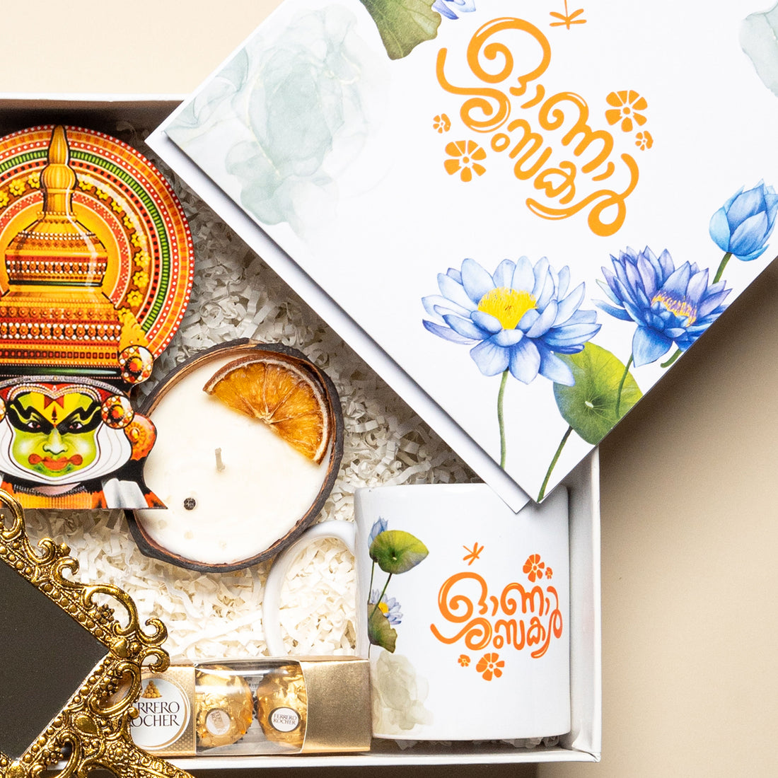 Water Lily Kerala Onam Gift Hamper – Premium Onam Hamper | Eternal Flowers