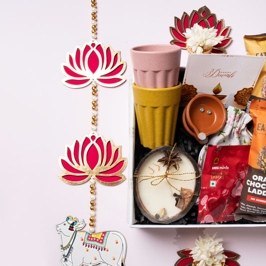 Shubh Deep Diwali Gift Hamper in Festive Mailer Box with Sleeve