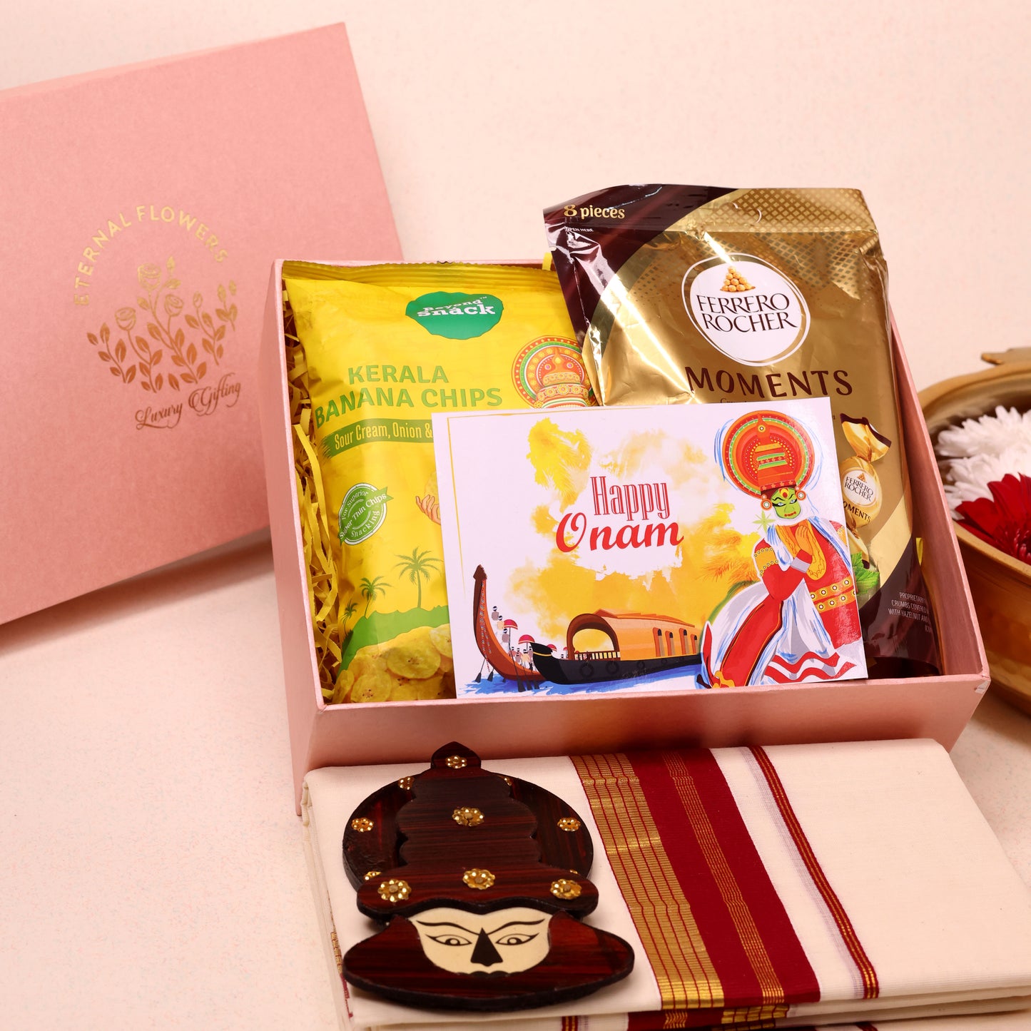 Kerala Onam Atham Hamper Packaged in Premium Rigid Box | Elegance and Presentation