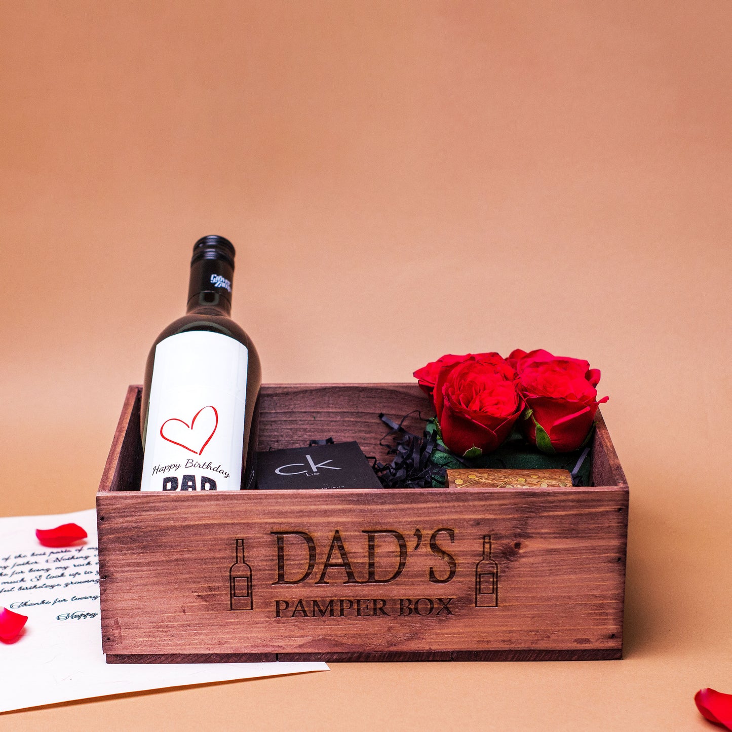 Packaged in Premium Wooden Tray with Red Roses | Elegance Redefined