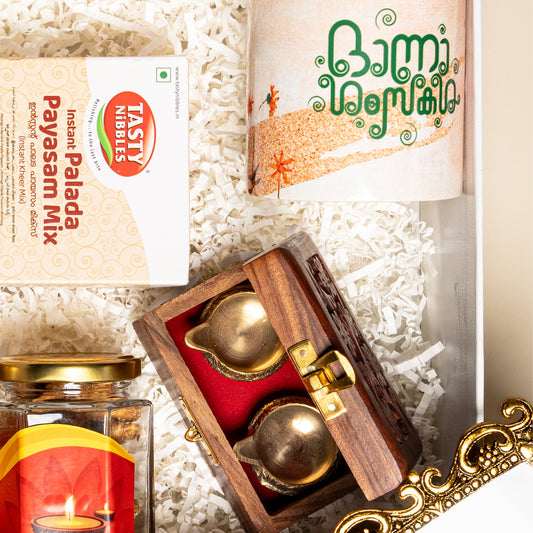 Brass Diyas in Handmade Wooden Jewellery Box | Symbol of Light and Tradition