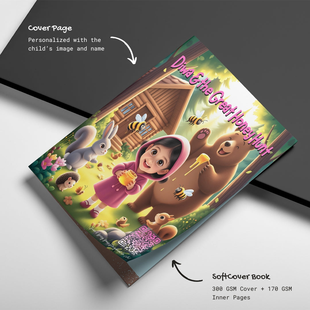 Masha and the Great Honey Hunt – A Personalized Children’s Storybook Featuring Your Kid as the Star!