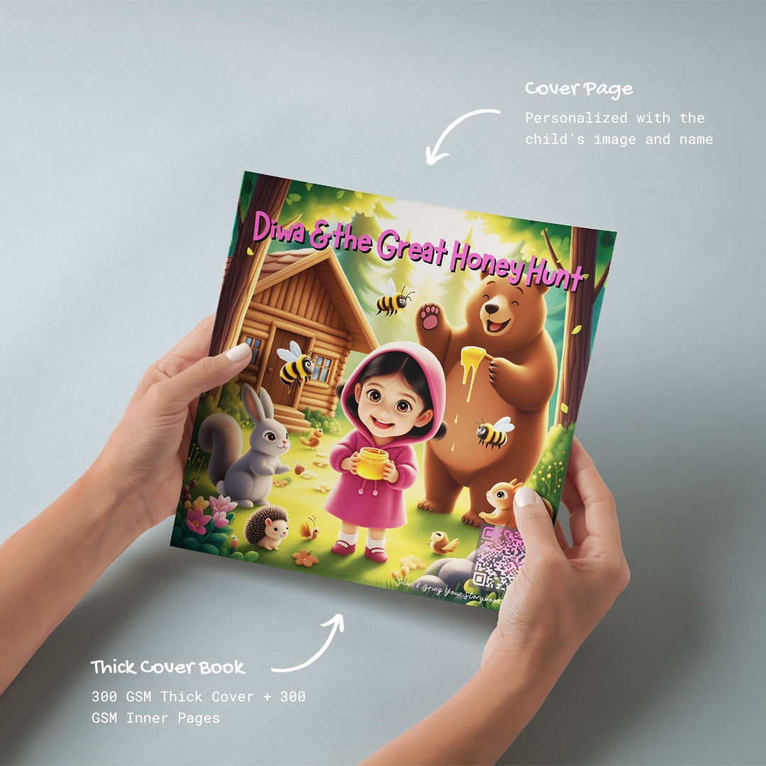 Masha and the Great Honey Hunt – A Personalized Children’s Storybook Featuring Your Kid as the Star!