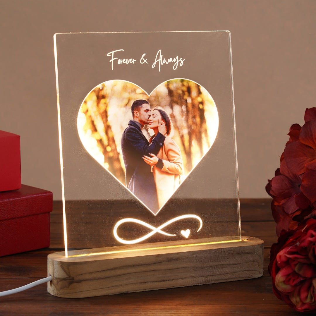 Forever & Always Acrylic LED Frame – Romantic Illuminated Memory Display