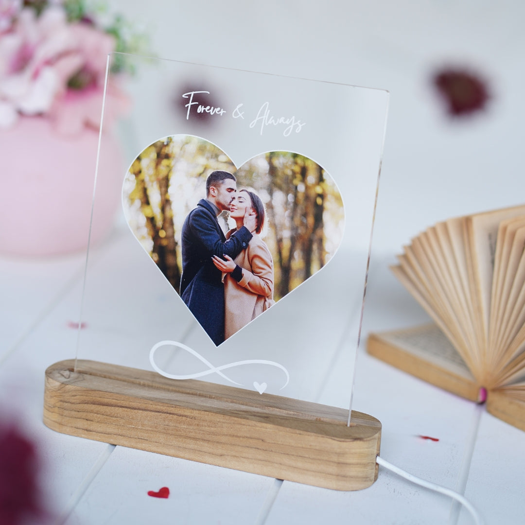 Elegant Couple Frame with Soft Glow LED Lighting