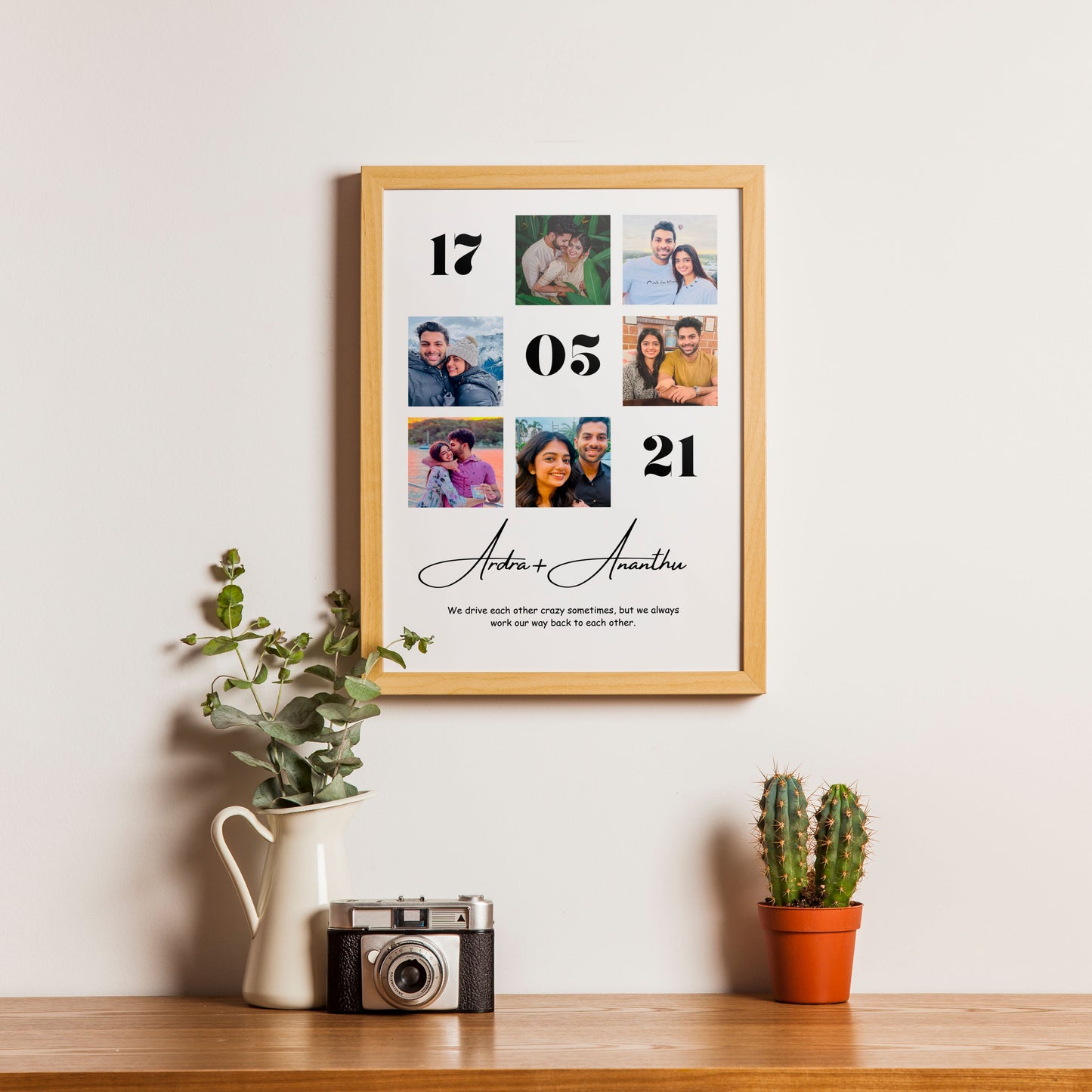 Elegant Picture Frame for Couples with a Love Theme