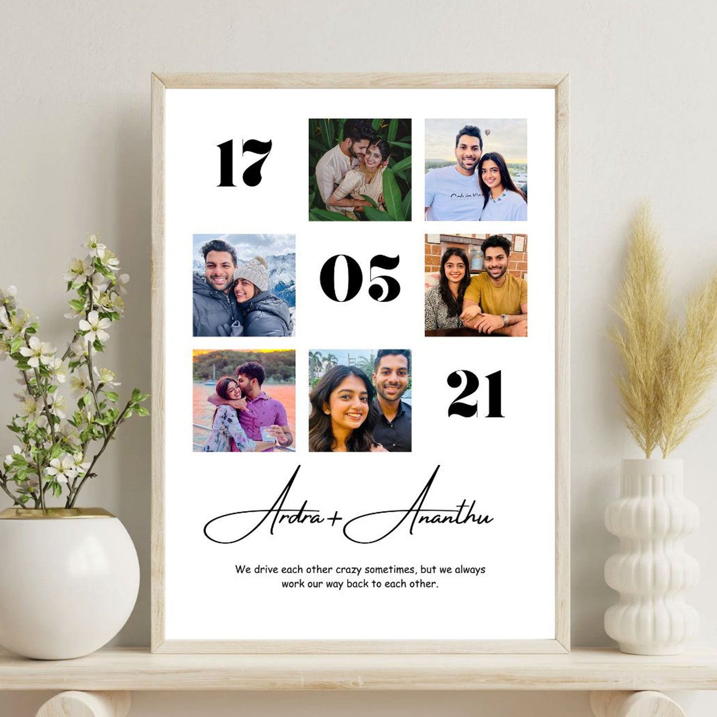 Custom Frame to Display Special Moments Together