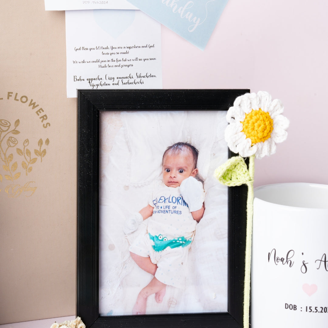 Personalized Baby Birthday Gift Hamper – Thoughtful & Elegant