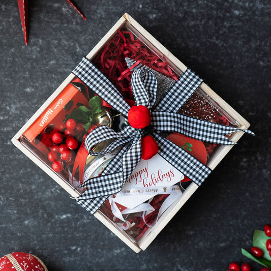 Packaged in Premium Wooden Tray | Gourmet Delights in Festive Presentation