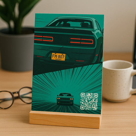 10x14cm AR Photo Frame Displayed on Wooden Stand