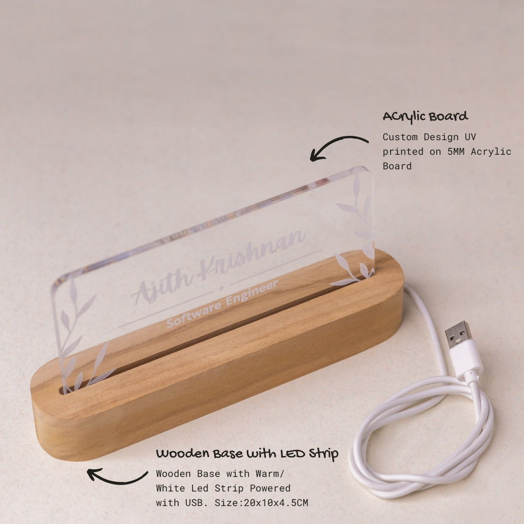 Personalized LED Name Plate – A Perfect Gift for Professionals