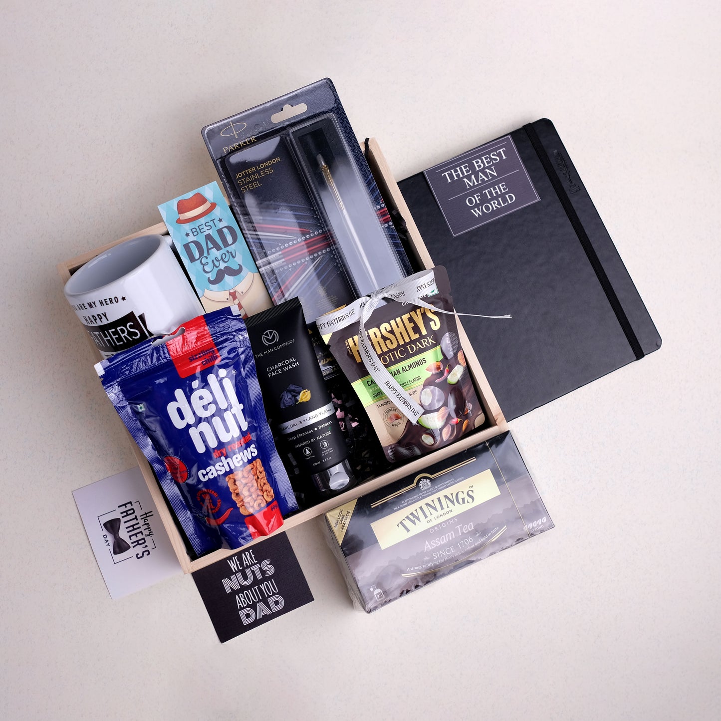The Best Man of the World: Father's Day Gift Hamper | Packaged in Premium Wooden Tray | Thoughtful Presentation
