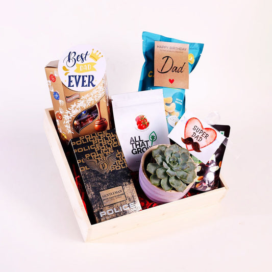 Super Dad Gift Hamper – Father’s Day & Birthday Gift Box | Eternal Flowers Kerala