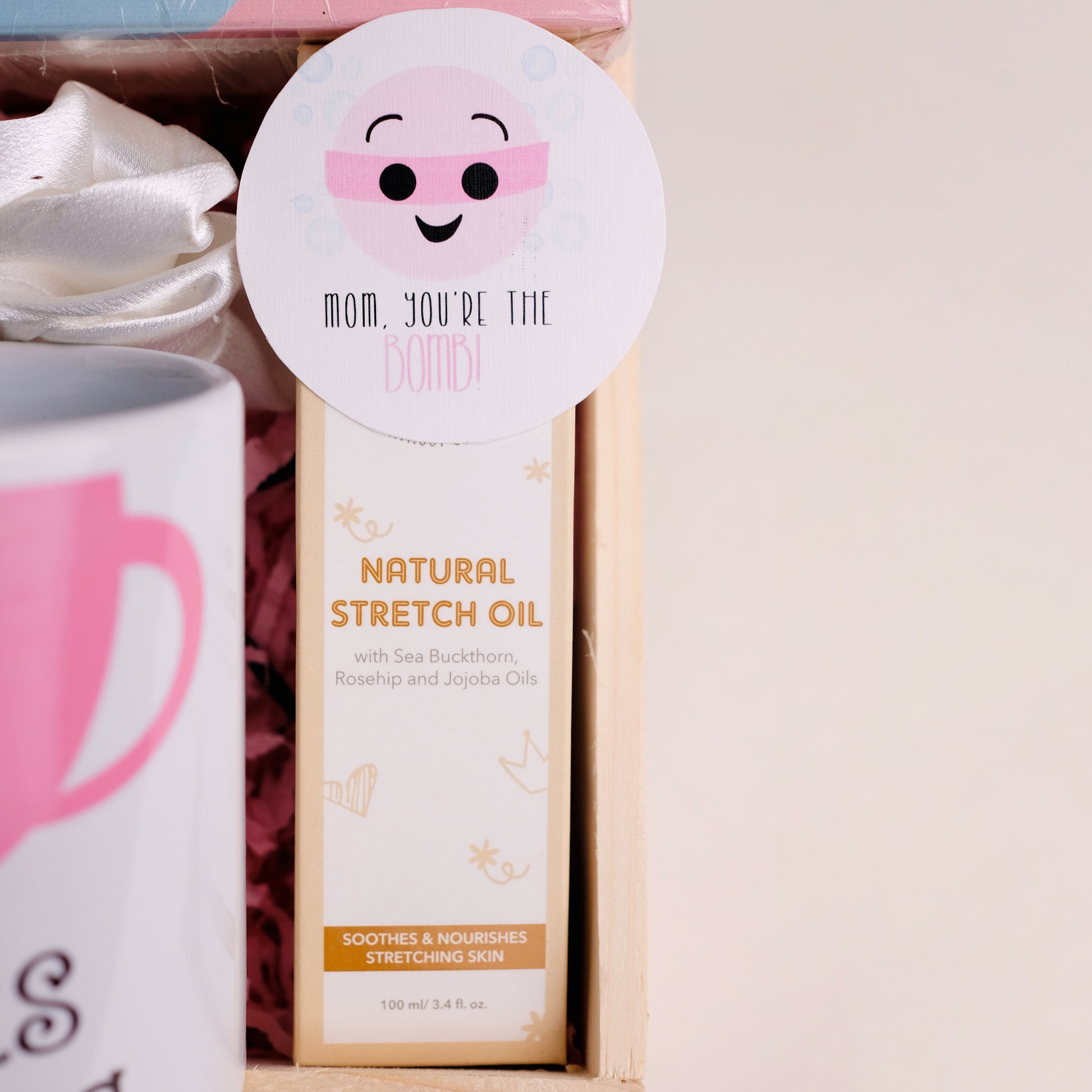 Mom-to-Be Gift Hamper | The Moms Co Natural Stretch Oil | Embrace the Journey