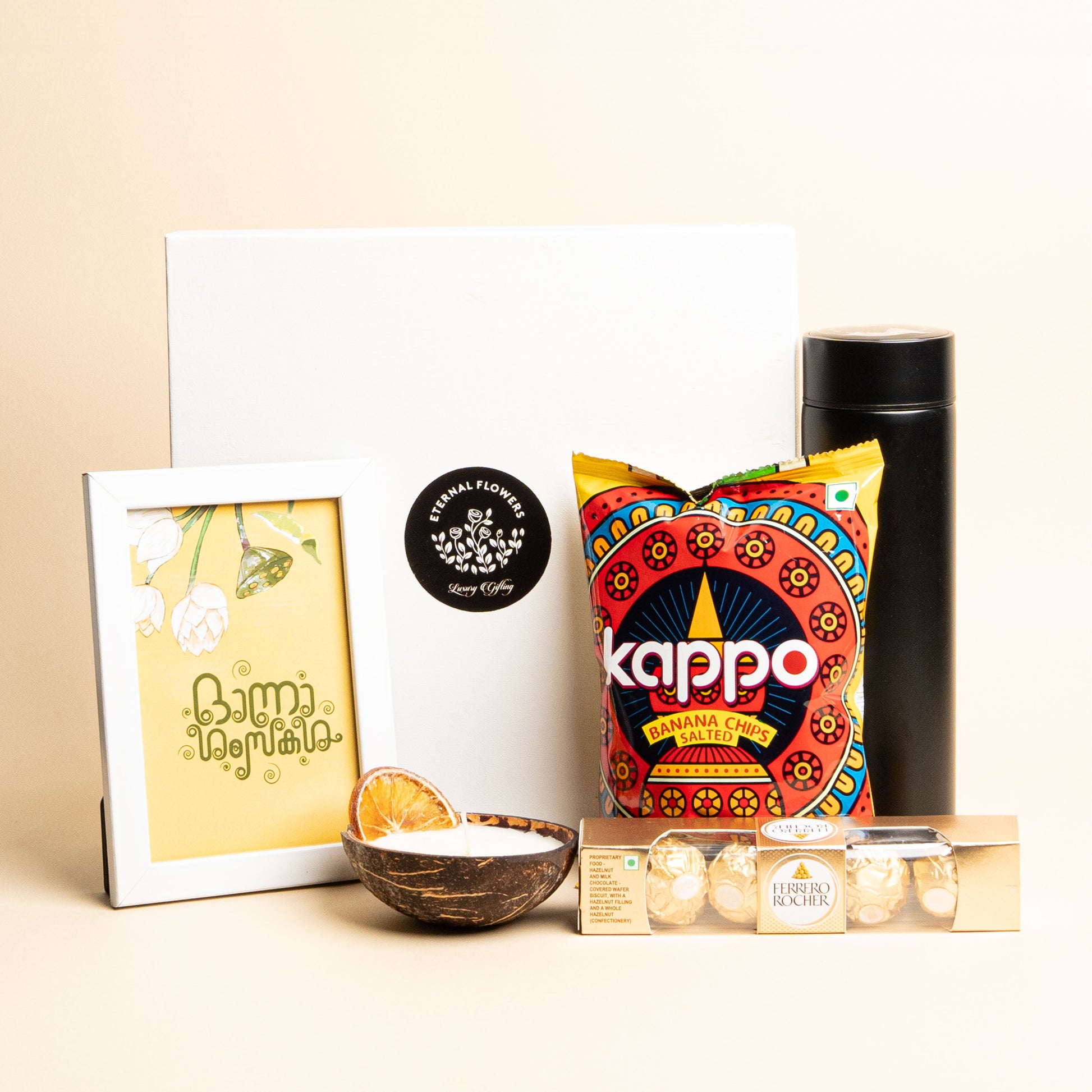 Packaged in Corrugated Box with Onam Themed Sleeve | A Perfect Gift Presentation