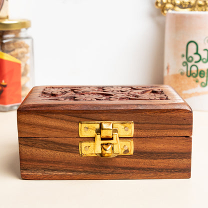 Brass Diyas in Handmade Wooden Jewellery Box | Symbol of Light and Tradition
