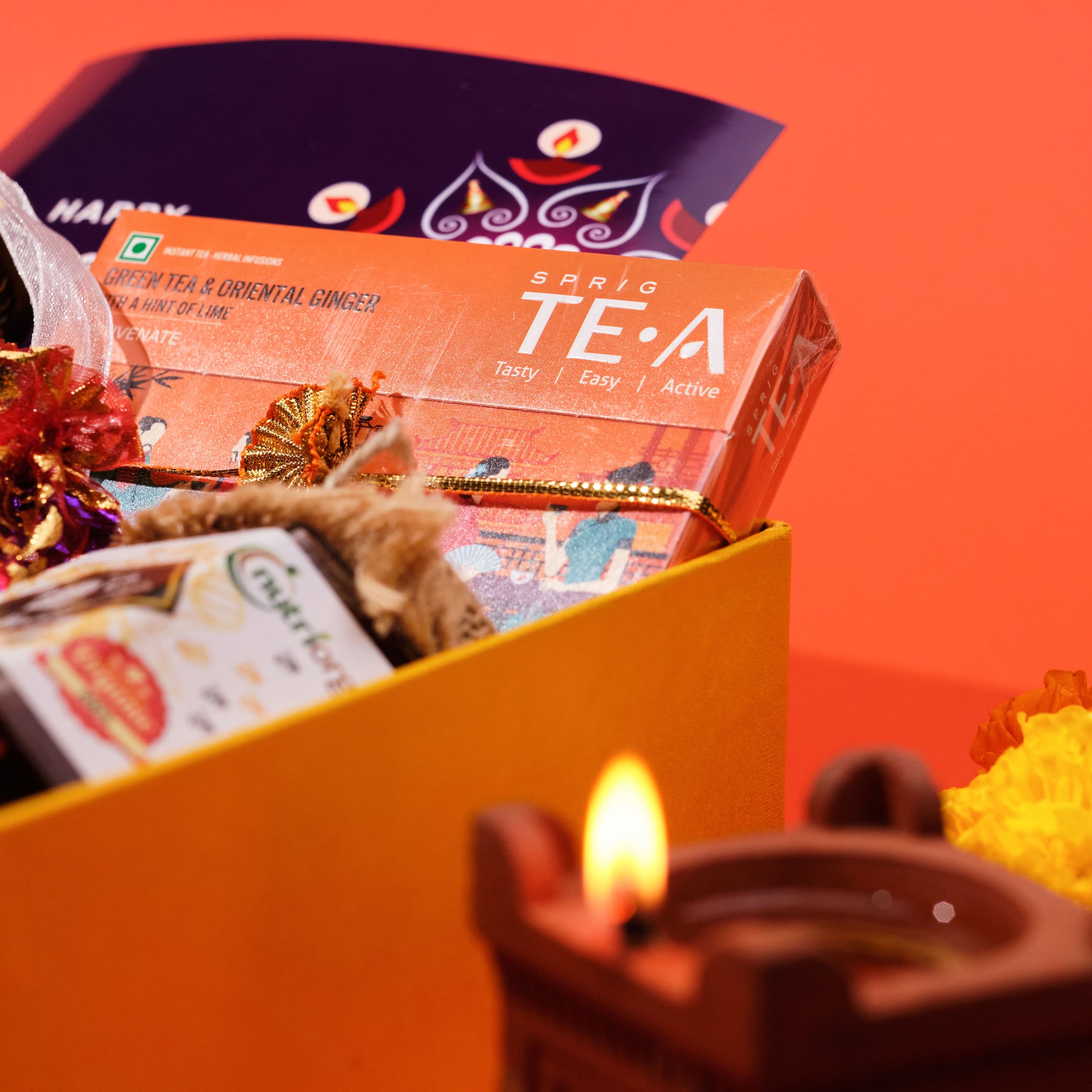 Sprig Green tea & Oriental Ginger Tea Box (17.5g) | Tea Bliss