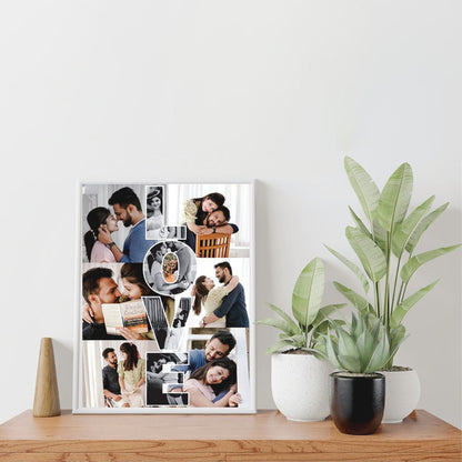 Forever Love Photo Collage Frame – Romantic Keepsake for Couples