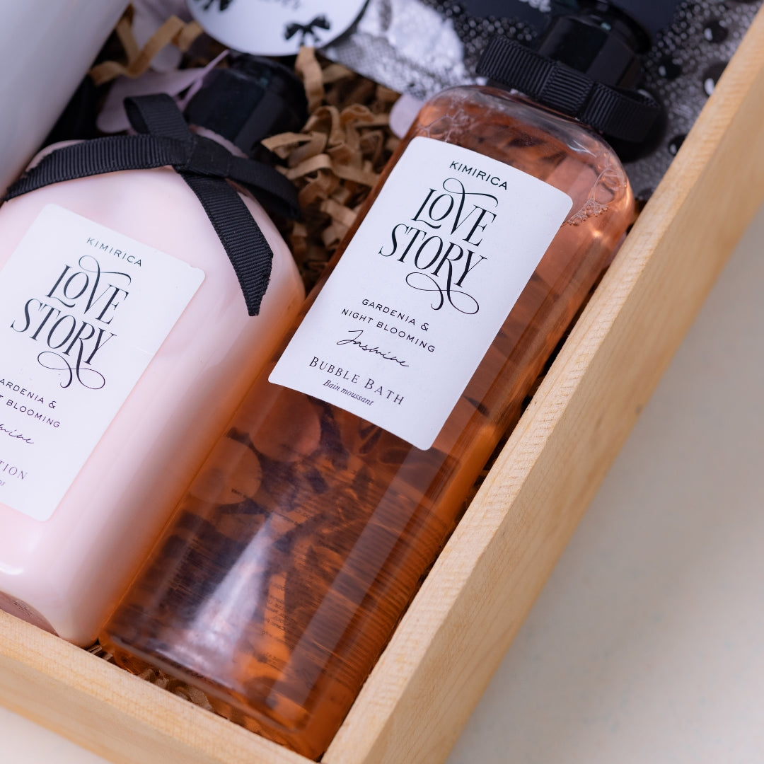 Kimirica Love Story Bubble Bath & Body Lotion – Luxurious Bath Essentials"
