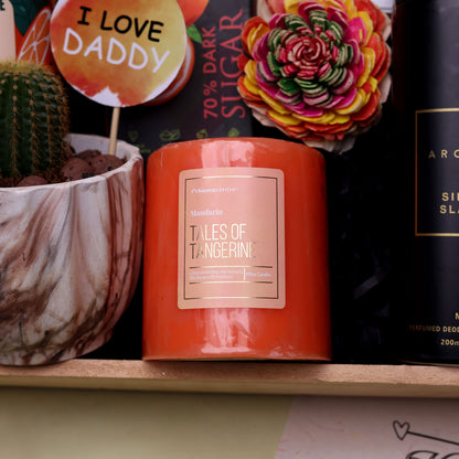 Mandarin Scented Pillar Candle | Tranquil Atmosphere
