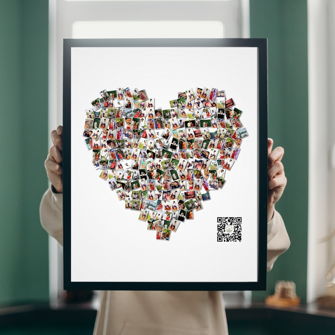 Pieces of Love Mosaic Picture Frame – Heart-Shaped Memory Collage