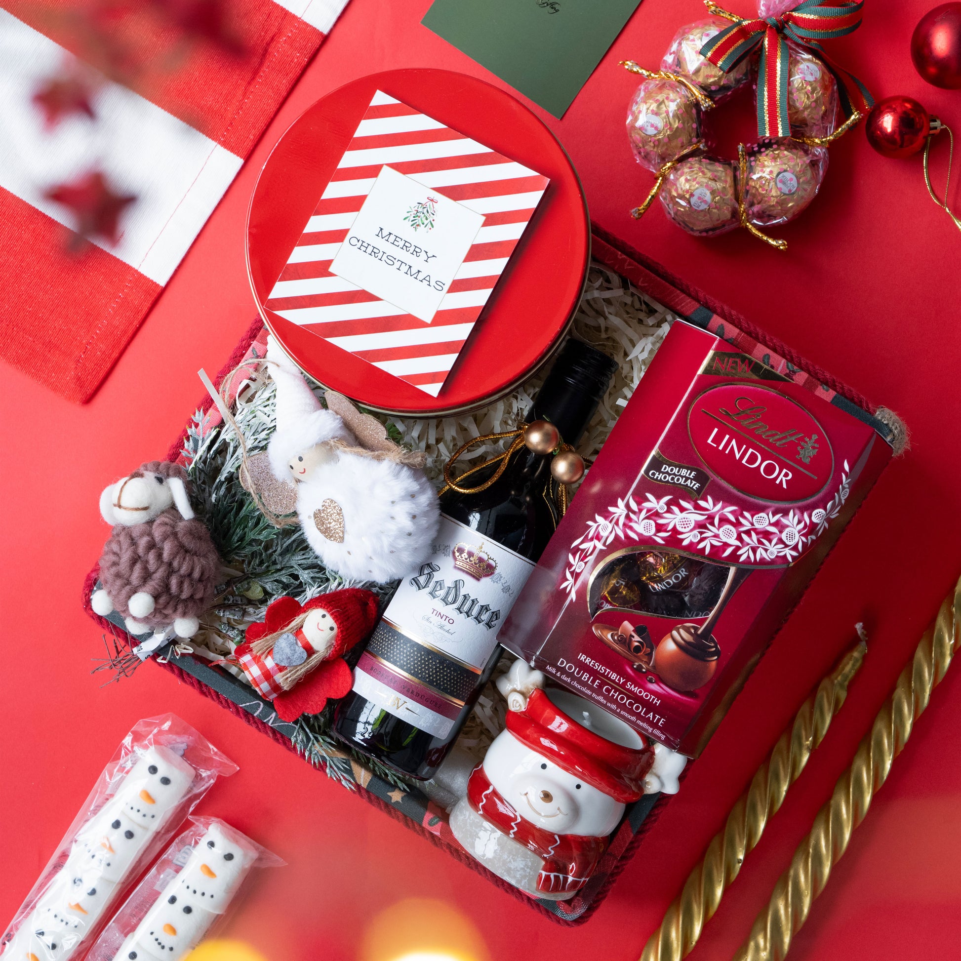 Packaged in Premium Christmas-Themed Wooden Tray | Holiday Presentation