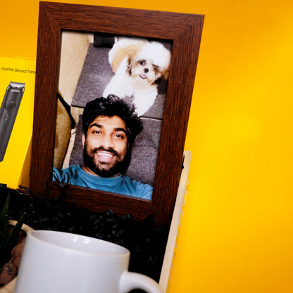 Premium A6 Photo Frame (Black/Brown) | Cherished Memories