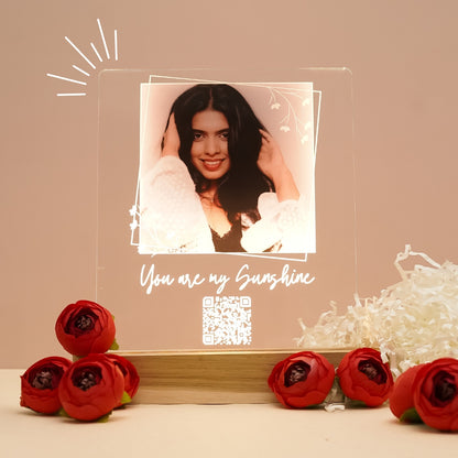 AR acrylic frame, Augmented reality picture frame, Interactive video frame, Personalized AR gift, QR code photo frame, You Are My Sunshine frame, Video overlay frame